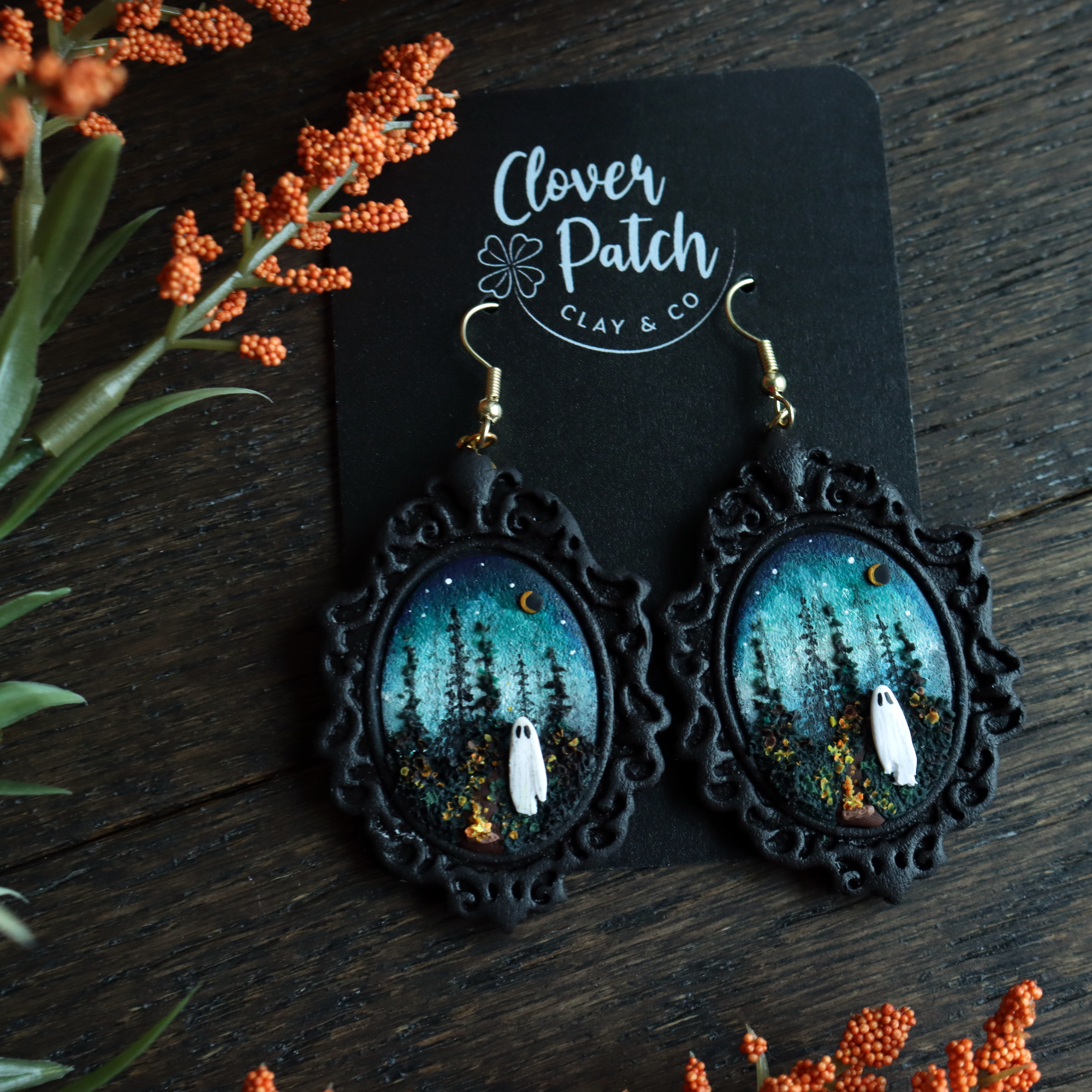 Haunted Ghost Campfire Earrings